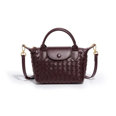 Fashion Solid Color PU Shoulder Bag with Magnetic Buckle