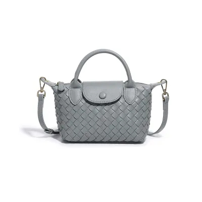 Fashion Solid Color PU Shoulder Bag with Magnetic Buckle