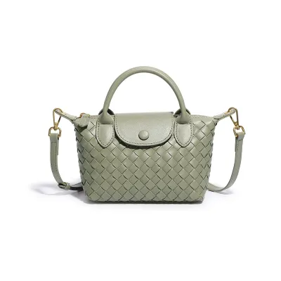Fashion Solid Color PU Shoulder Bag with Magnetic Buckle