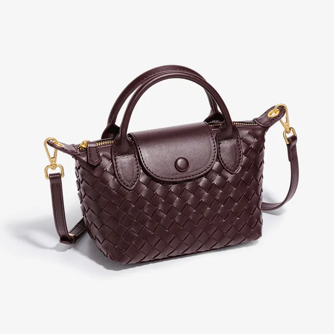 Fashion Solid Color PU Shoulder Bag with Magnetic Buckle