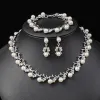 Nickel White Beads Three-Piece Set