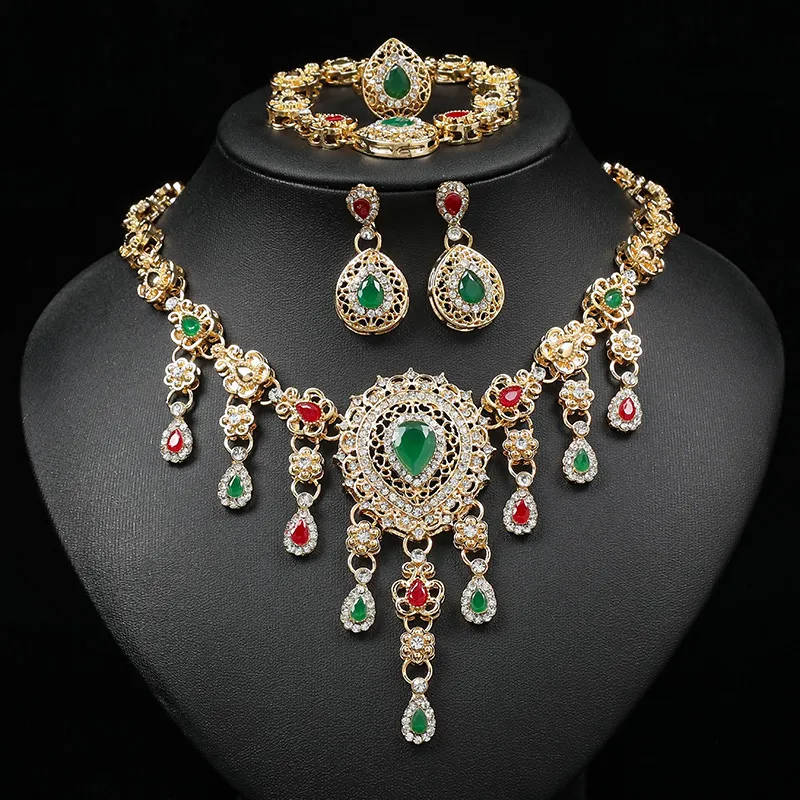 Personality Exaggerated Love Water Drops Bell Jewelry Set Women Retro Alloy