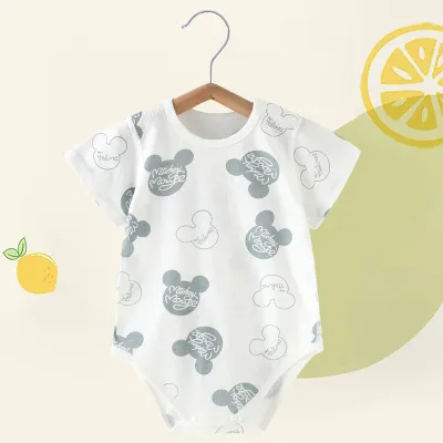 Kids Baby Boys Girls Summer Casual Cute Cartoon Animal Fruit Print Tank Top Sleeveless Romper