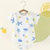 Pp Short Sleeve Wrap Fart Clothes-Leaves