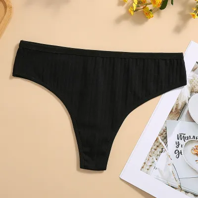 Women Seamless Cotton Low Waist Panties Solid Color Underwear