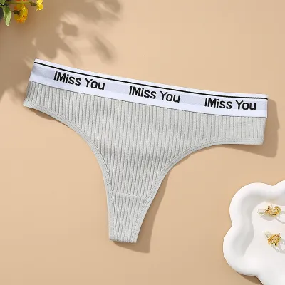 Women's Pure Cotton Traceless Low Waist Letter Underwear