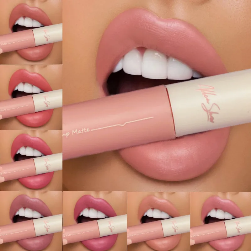 Allen Shaw Women Simple Moisturizing Waterproof Matte Lip Glaze Long Lasting