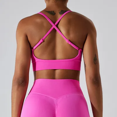 Women Seamless Sports Bra Solid Color Yoga Wear