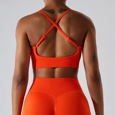 Women Seamless Sports Bra Solid Color Yoga Wear