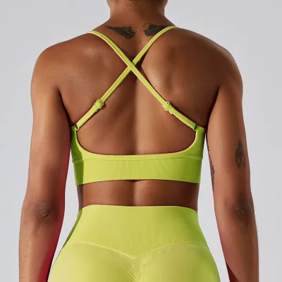 Women Seamless Sports Bra Solid Color Yoga Wear