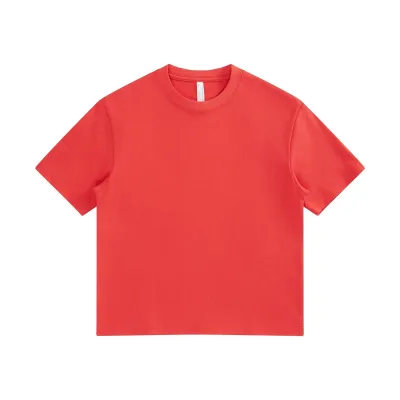Big Kids Children 100% Cotton Crew Neck 240gsm Solid Color T-Shirt Logo Printing Custom