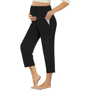 Maternity High Waist Belly Pocket Casual Yoga Pants