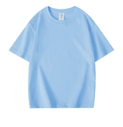 Kids Children'S Cotton Crew Neck Dropped Shoulder Customized Short-Sleeved T-Shirt