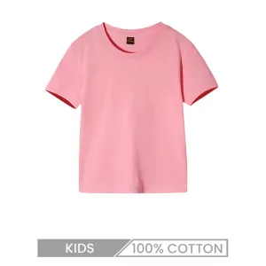 Kids Crew Neck Short Sleeve Advertising Solid Color 100% Cotton T-Shirt Custom