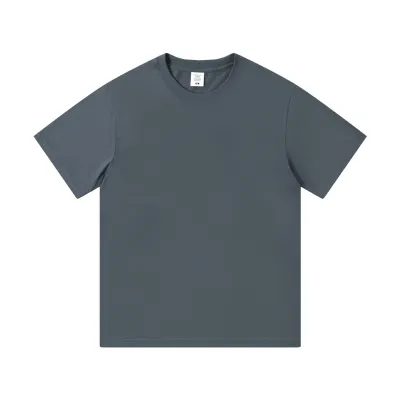 7a Antibacterial 210g Ice Silk 100% Cotton Basic Simple Cool Breathable Crew Neck Short Sleeve T-Shirt