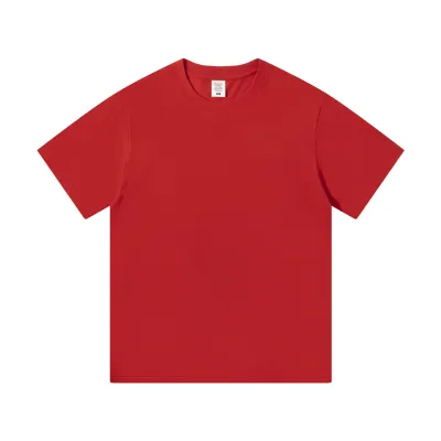 7a Antibacterial 210g Ice Silk 100% Cotton Basic Simple Cool Breathable Crew Neck Short Sleeve T-Shirt