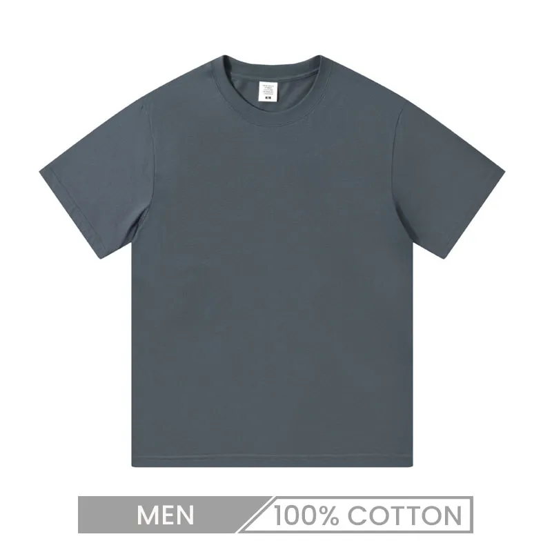 7a Antibacterial 210g Ice Silk 100% Cotton Basic Simple Cool Breathable Crew Neck Short Sleeve T-Shirt