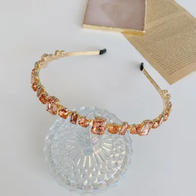 Women's Baroque Full Diamond Alloy Thin Edge Headband Hair Accessories