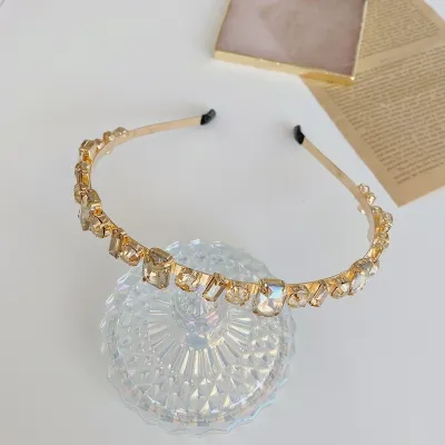 Women's Baroque Full Diamond Alloy Thin Edge Headband Hair Accessories