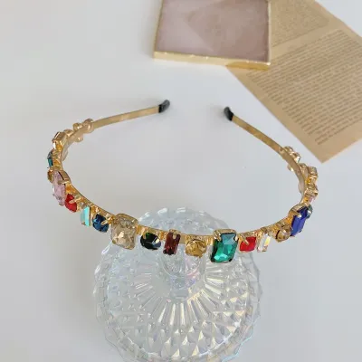 Women's Baroque Full Diamond Alloy Thin Edge Headband Hair Accessories