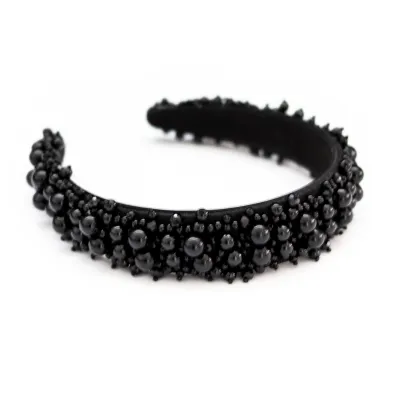 Women Fashion Simple Wide-Brimmed Pearl Headbands for Commuter