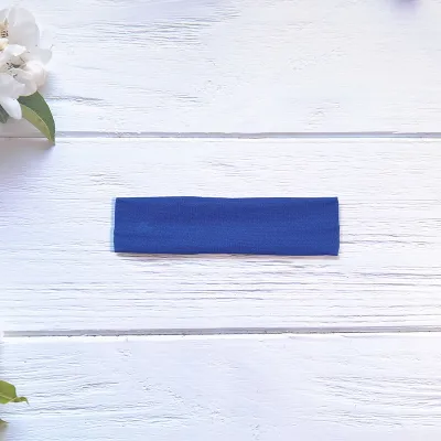 Women's Fashion Solid Color High Elastic Wide Sweat-Absorbent Headband with Letters Text