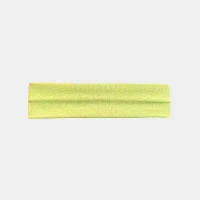 Women's Fashion Solid Color High Elastic Wide Sweat-Absorbent Headband with Letters Text