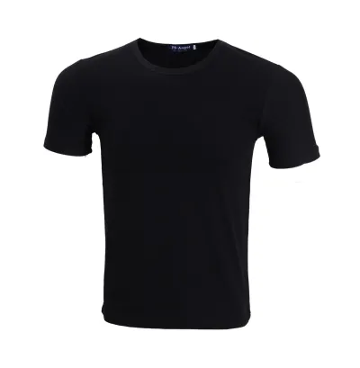 Men Summer Lycra Crew Neck Short-Sleeved Solid Color Advertising Logo Custom T-Shirt