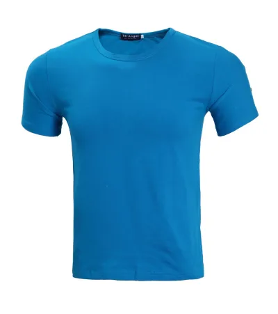 Men Summer Lycra Crew Neck Short-Sleeved Solid Color Advertising Logo Custom T-Shirt