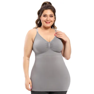 Plus Size Maternity Nursing Vest Bra with Front Buckle