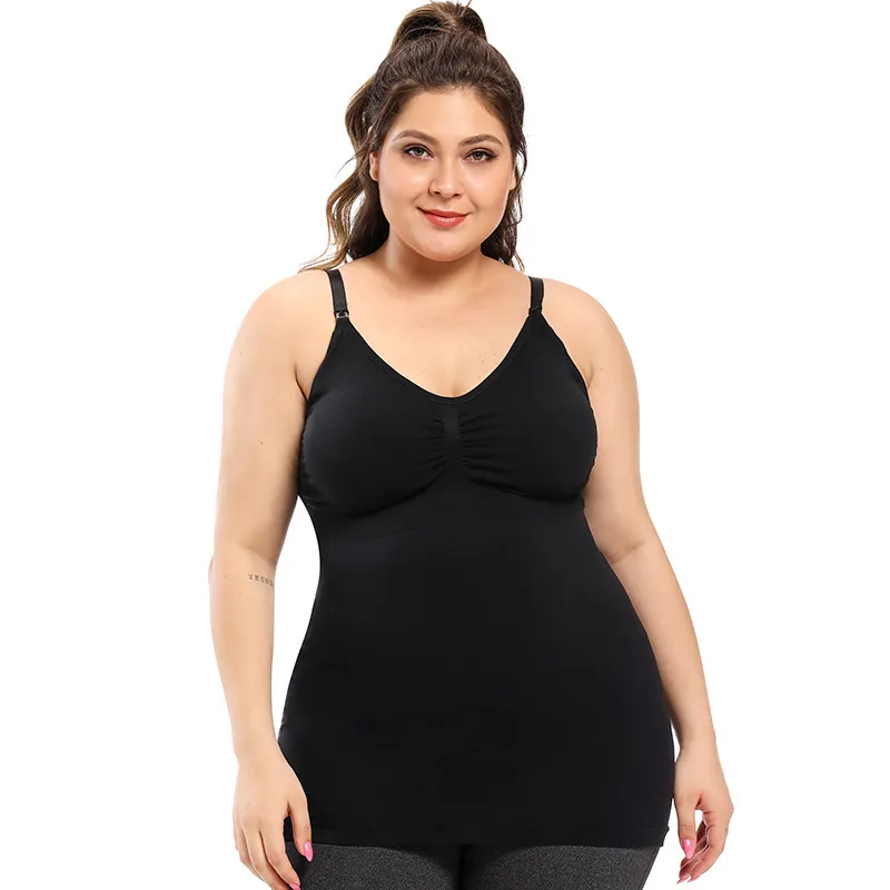 Plus Size Maternity Nursing Vest Bra with Front Buckle