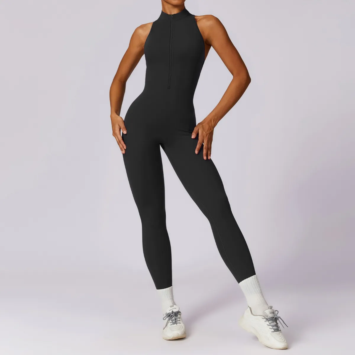 Women Casual Quick Dry Hollow Backless Tight Yoga Jumpsuits