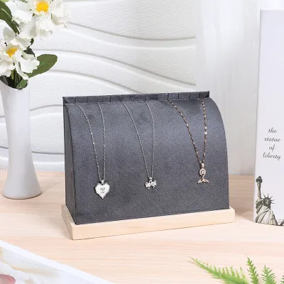 Women Simple Flannel Necklace Jewelry Storage Display Stand