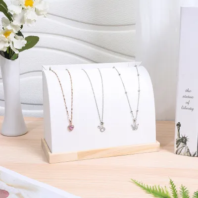 Women Simple Flannel Necklace Jewelry Storage Display Stand