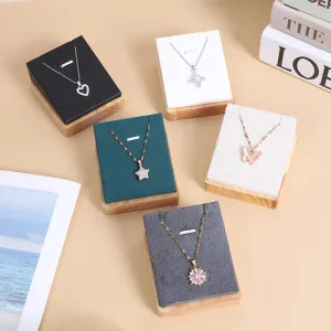 Women Simple Polygon Velvet Jewelry Storage Display Tray