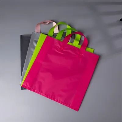 Simple Frosted Multicolor EVA Shopping Gift Plastic Tote Bag