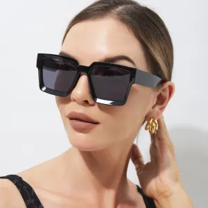 Fashion Large Frame Square Sunglasses Resin AC Lens