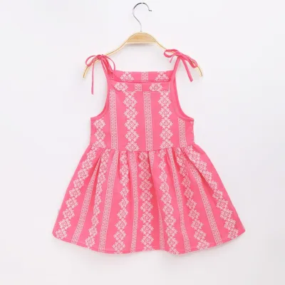 Kids Toddler Girls Casual Cute Tiny Flower Print Strap Princess Dress