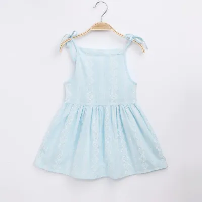 Kids Toddler Girls Casual Cute Tiny Flower Print Strap Princess Dress