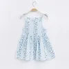 Cotton And Linen Lt.Blue Floral