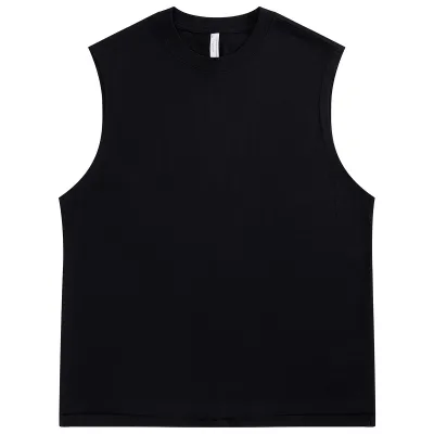 Summer 240gsm 100% Cotton Sleeveless Loose Men Sports Tank Top