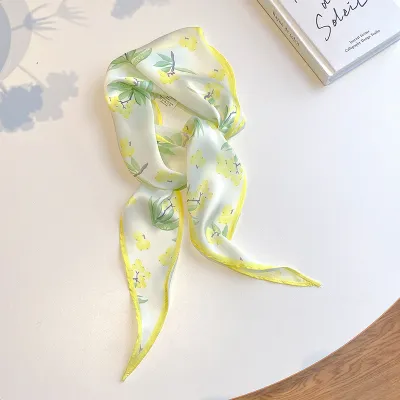 Women's Striped Floral Diamond Print Long Scarf