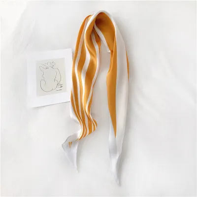 Women's Striped Floral Diamond Print Long Scarf