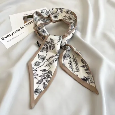 Women Fashion Geometric Rhomboid Print Polyester Long Scarf