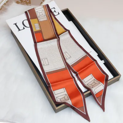 Women Fashion Geometric Rhomboid Print Polyester Long Scarf