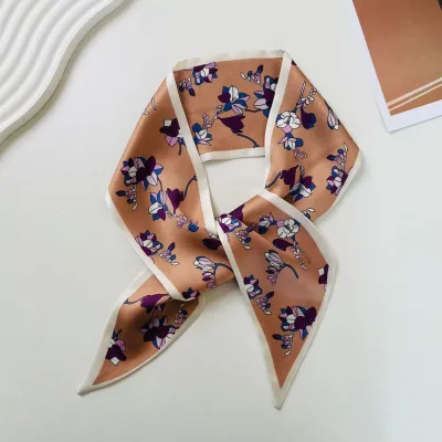 Women Fashion Geometric Rhomboid Print Polyester Long Scarf