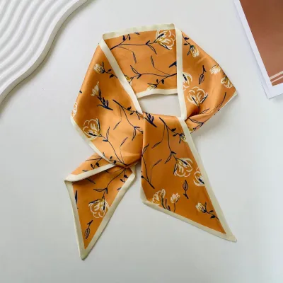 Women Fashion Geometric Rhomboid Print Polyester Long Scarf