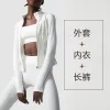 C134 Coat C135 Bra C136 Pants Three-Piece White