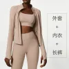 C134 Coat C135 Bra C136 Trousers Three-Piece Tea Brown
