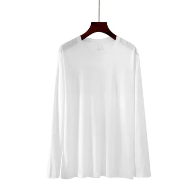 220gsm Heavyweight 100% Cotton Long Sleeve Unisex Crew Neck T-Shirt